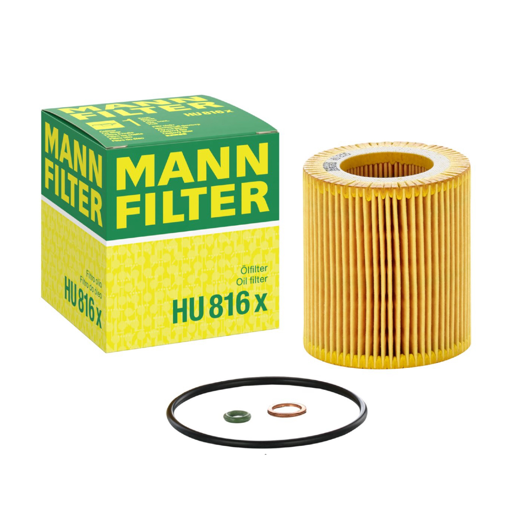 [แท้ 100% / Germany] ไส้กรองน้ำมันเครื่อง MANN FILTER HU816x สำหรับ BMW M52 M54 (E46 E39 E38 E60 Z3 