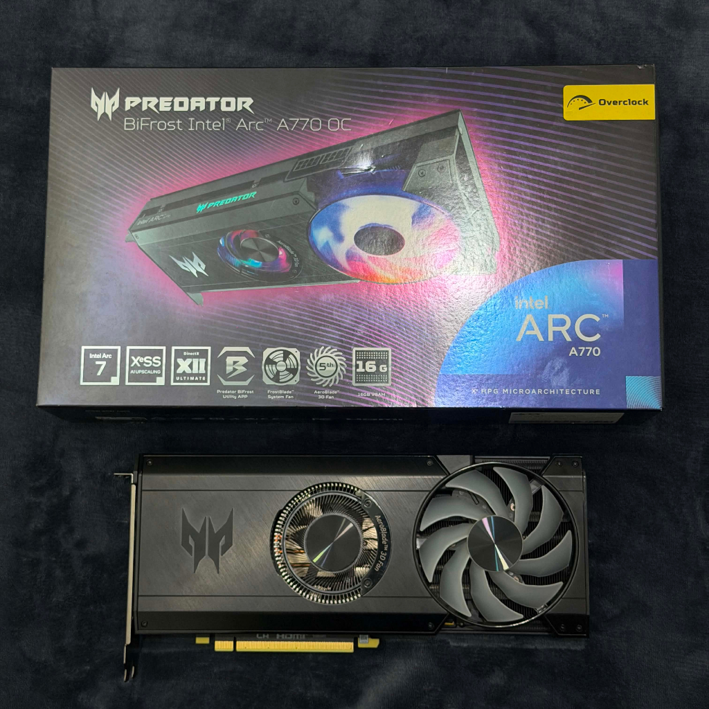 Acer Predator BiFrost Arc A770 OC 16GB GDDR6 VGA การ์ดแสดงผล กราฟิกการ์ด การ์ดจอ มือสอง