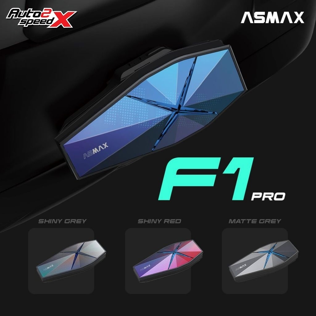 F1 บลูทูธ Bluetooth ASMAX F1 PRO ออฟชั่นท๊อป ของแท้ รับประกัน3ปี บลูทูธติดหมวกกันน็อค