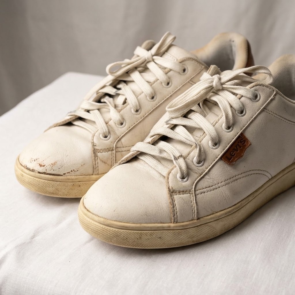 รองเท้าผู้ชาย Levi’s สีขาว มือสอง
