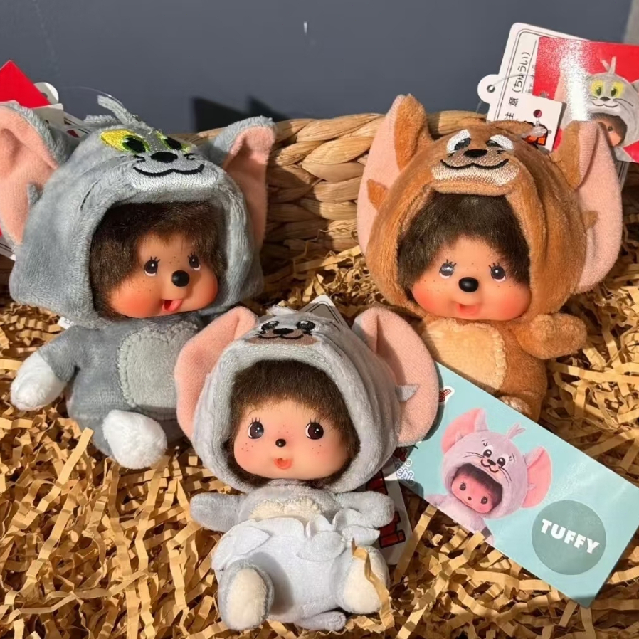 🇯🇵 นำเข้าญี่ปุ่น 📦 พร้อมส่ง Monchhichi × Tom and Jerry Keychain พวงกุญแจตุ๊กตา Tom / Jerry / Tuffy 3