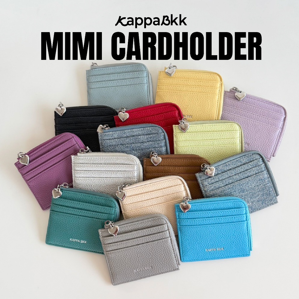 New Drop✨ KAPPABKK Mimi Cardholder กระเป๋าใส่บัตรหนัง PU มีช่องซิปใส่เหรียญ