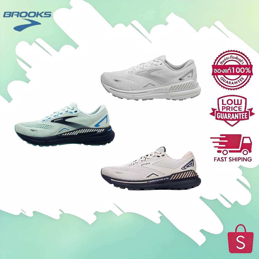 🌸เป็นของแท้ 100%🌸  Brooks Adrenaline GTS รองเท้า รองเท้าวิ่ง
