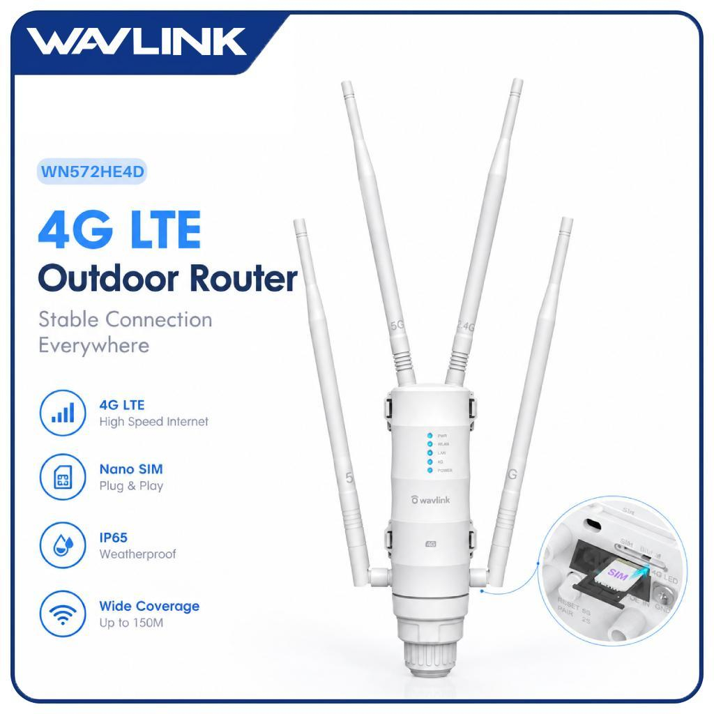 WAVLINK AC1200 เราเตอร์ WiFi 4G LTE กลางแจ้ง พร้อมช่องใส่ซิม