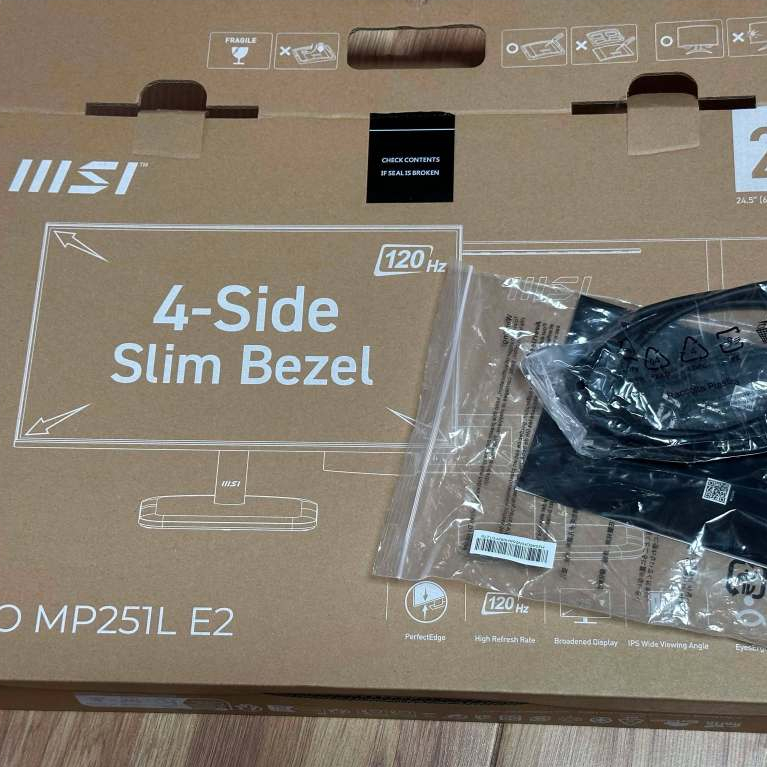 จอมอนิเตอร์ 24 นิ้ว 120Hz MSI Pro MP251L E2 - 24.5 Inch IPS