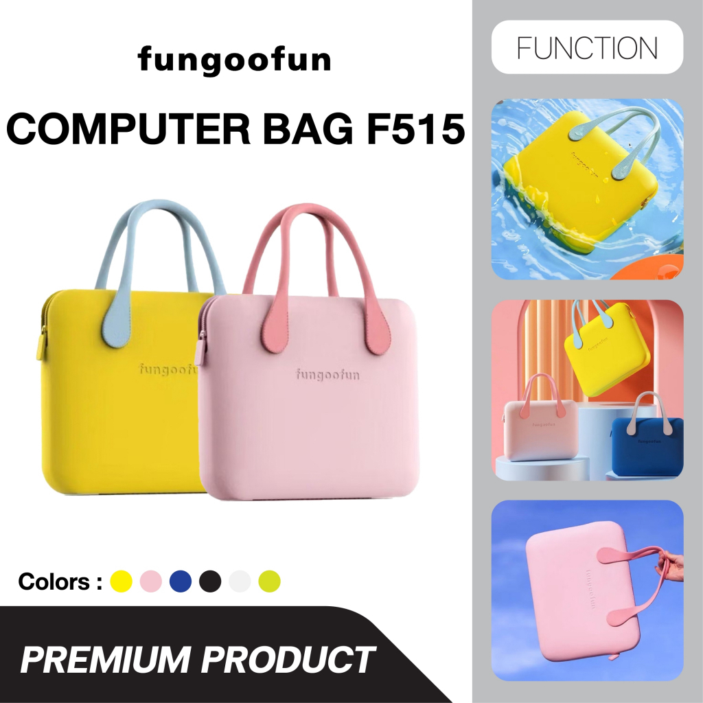 FUNGOOFUN กระเป๋าโน้ตบุ๊กกันกระแทก EVA Lightweight Laptop Bag รองรับ 14/15/16 นิ้ว กันน้ำ สีพาสเทล รุ่น F515
