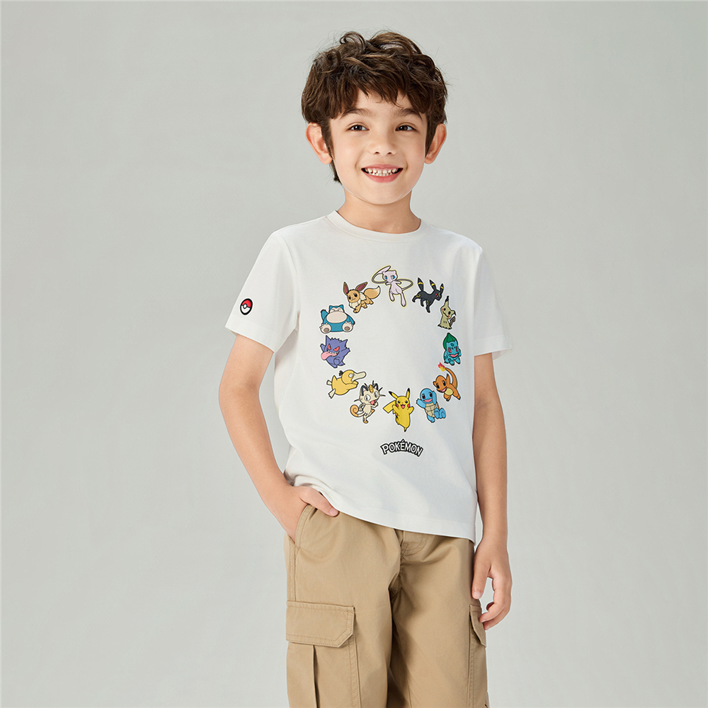 GIORDANO تيشيرت أطفال سورونا مطبوع Pokémon — صورة 2