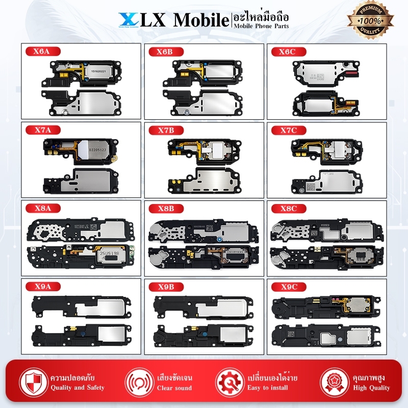 Speaker Ringer Buzzer ลำโพงกระดิ่ง ใช้ได้ Huawei X6A/X6B/X6C/X7A/X7B/X7C/X8A/X8B/X8C/X9A/X9B/X9C