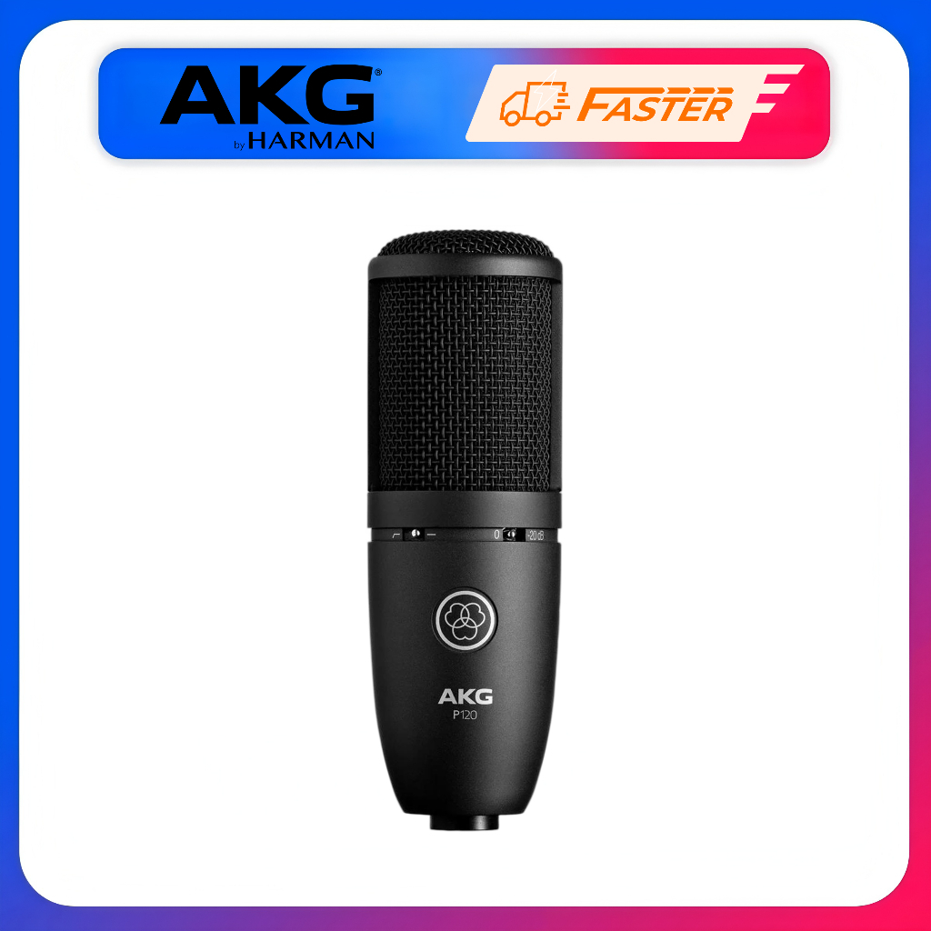 Akg P120 ไมโครโฟนคอนเดนเซอร์ไดอะแฟรมขนาด 2/3 นิ้วสําหรับเสียงร้องและเครื่องมือที่ชัดเจน