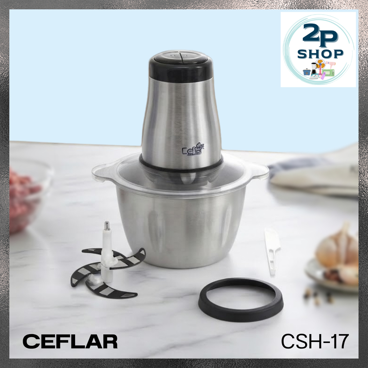 CEFLAR เครื่องบดสับอาหาร (สีเงิน) CEFLAR รุ่น CSH-17