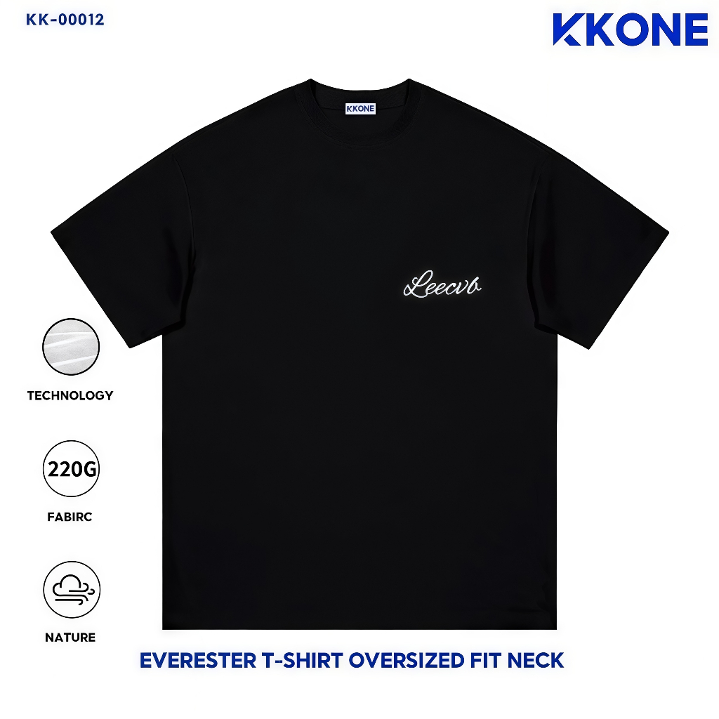 KKONE [ข้อความขนาดเล็ก ] Oversize T-Shirt Cotton 100% ความผ่อนคลาย  เทรนด์แฟชั่นเหมาะสำหรับทั้งชายและหญิง
