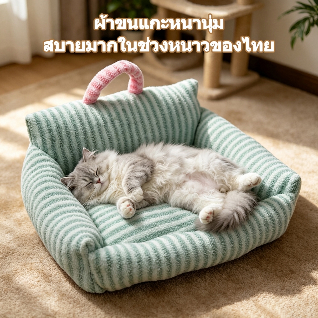 🛋️ บ้านหมา ที่นอนแมว ที่นอนสัตว์เลี้ยง ที่นอนขอบตั้ง ที่นอนแมว เตียงสุนัข ขนาดใหญ่พิเศษ เบาะสัตว์เลี้ยง ที่นอนแมวใหญ่ รูปที่ 9