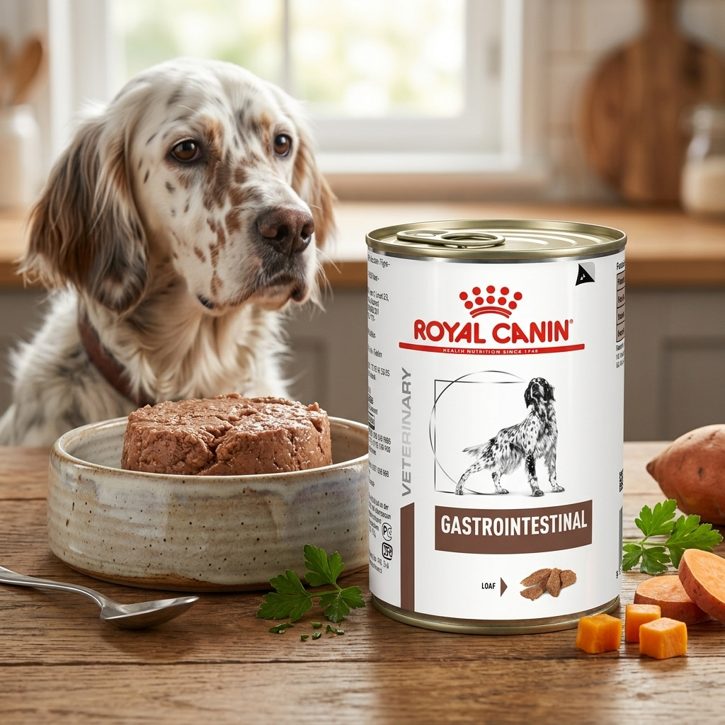 Royal Canin GastroIntestinal อาหารเปียกสุนัขท้องเสียหรืออาเจียน 400g. 12กระป๋อง
