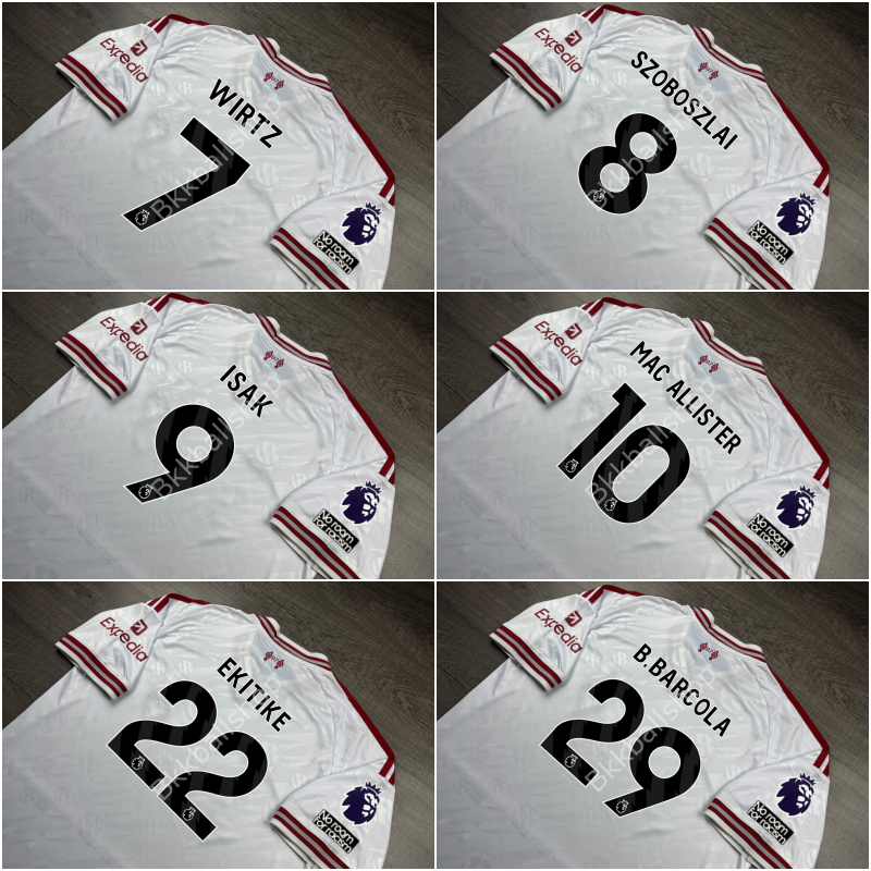 [แฟนบอล] - เสื้อฟุตบอล aิIวอร์wูล Away 2026/27 อาร์ม EPL 7 WIRTZ 8 SZOBOSZLAI 9 ISAK 22 EKITIKE 29 B.BARCOLA