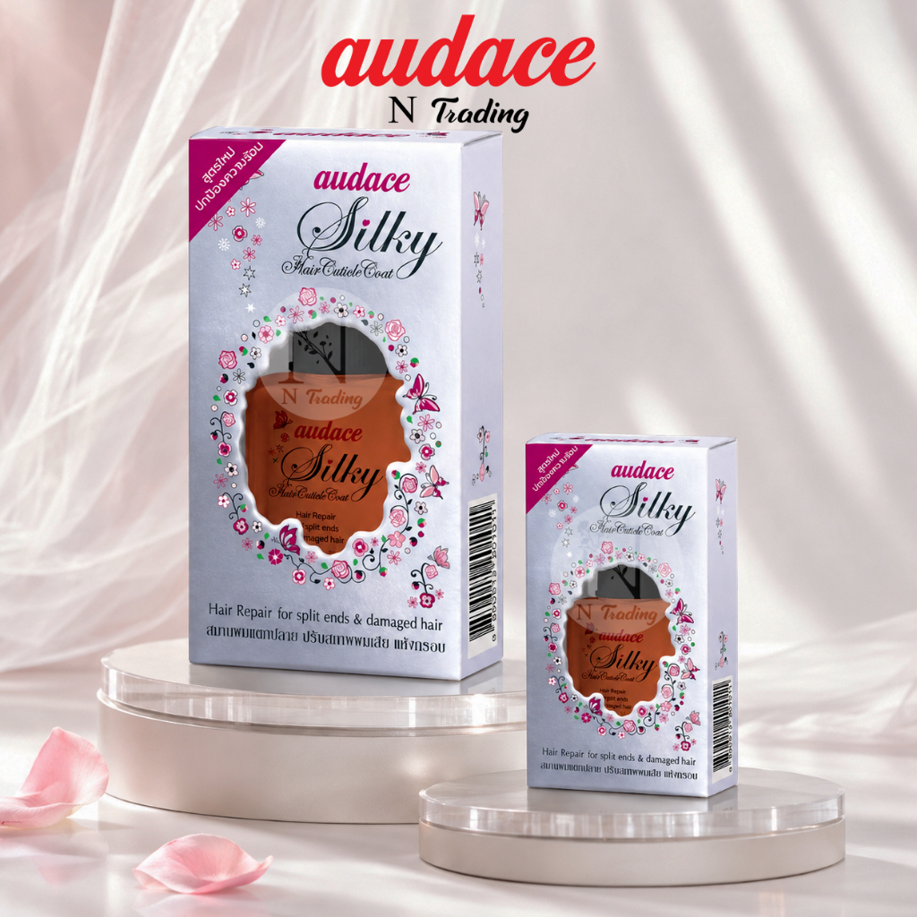 Audace Silky Hair cuticle coat | ออด๊าซ ซิลกี้ แฮร์ คิวติเคิล โคท | น้ำมันบำรุงเส้นผมให้เงางาม ปกป้องจากความร้อน 20&55ml