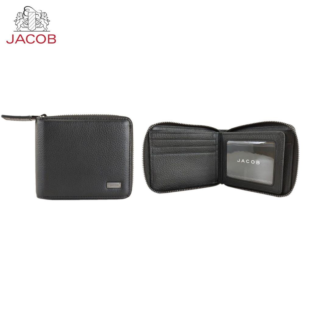 JACOB กระเป๋าสตางค์ชาย ซิปรอบ มีช่องใส่รูปภาพ และช่องใส่เหรียญ รุ่น SMITH 22183