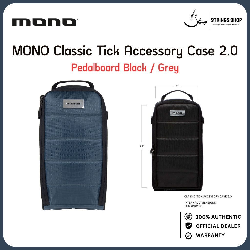 MONO Classic Tick Accessory Case 2.0 M80-TICK-V2-BLK/M80-TICK-V2-GRY กระเป๋าใส่อุปกรณ์เสริม Pedalboard สีดำ/เทา