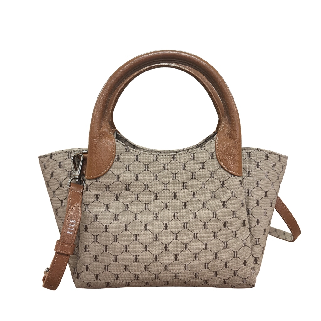 ELLE حقيبة كروس MONOGRAM جلد طبيعي WEHH109