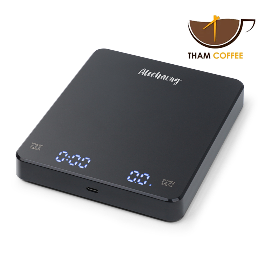 เครื่องชั่งกาแฟ ชั่งดิจิตอล 3kg/0.1g สำหรับชั่ง กาแฟ ชา อาหาร หน้าจอ LCD ตั้งเวลาได้ บันทึกอัตราส่วนได้ Tham Coffee