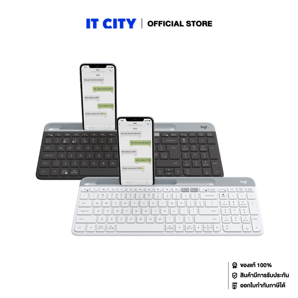LOGITECH K580 Slim Wireless Keyboard (1Y) คีย์บอร์ด