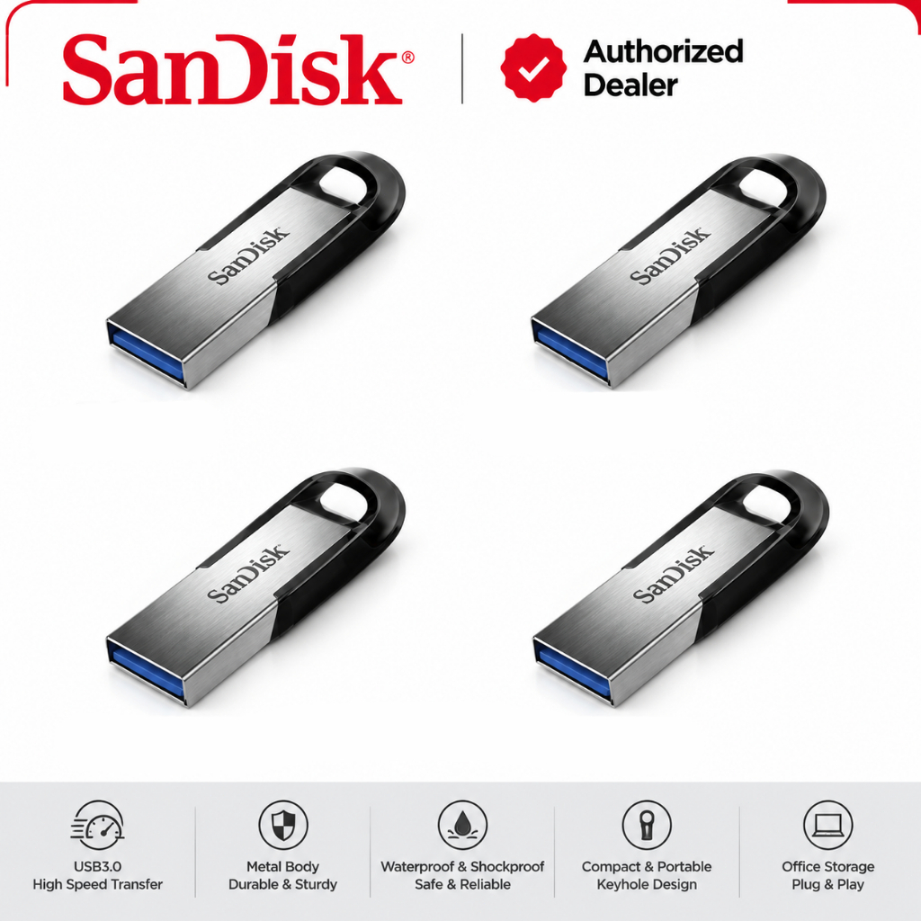 SanDisk Ultra Flair USB 3.0 16GB, 32GB, 64GB, 128GB, 256GB , 512GB , 1TB Speed / 150MB (SDCZ73) ประกัน Synnex 10ปี
