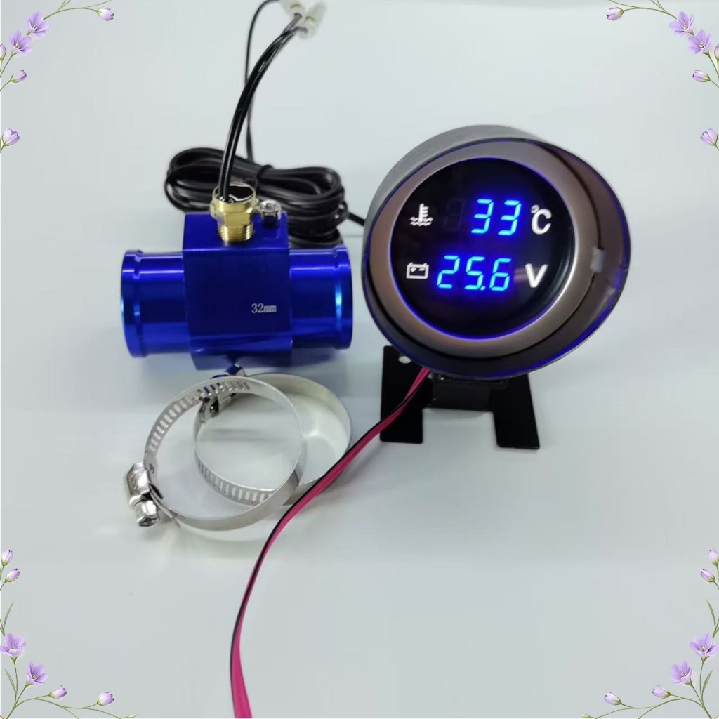 เครื่องวัดอุณหภูมิน้ำแบบดิจิตอลแบบดิจิตอล 3 เมตรปลั๊กสายไฟ 12V24V Universal Fit Agricultural Machine รถบรรทุกเครื่องวัดอ