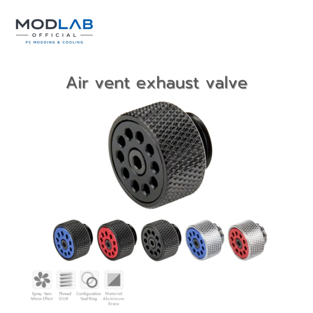 ฟิตติ้งจุกปิด แบบปรับแรงดัน ปลั๊กอุดระบายแรงดัน Pressure Stoper fitting G1/4 สำหรับชุดน้ำคอมพิวเตอร์