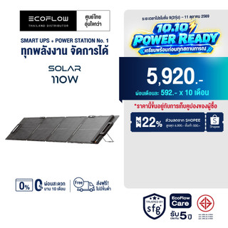 ECOFLOW 110W SOLAR PANEL แผงโซล่าเซลล์ แบบพกพา อเนกประสงค์ โซล่าเซลล์ โซล่า พกพา