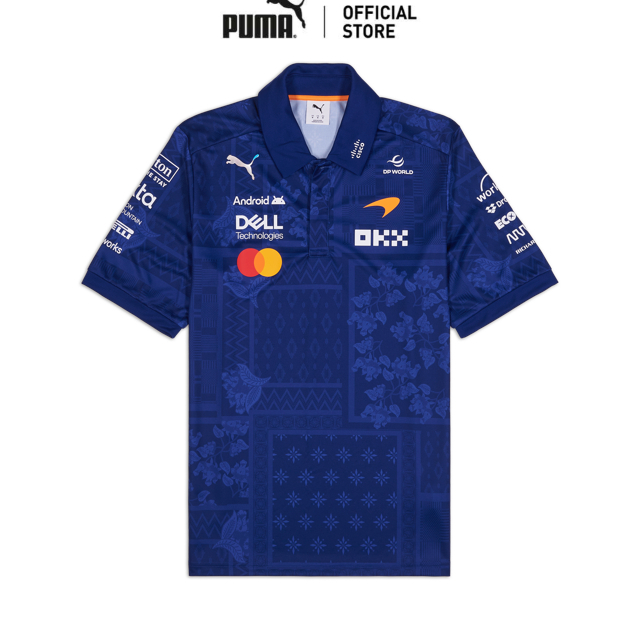 PUMA Auto เสื้อยืดนักขับ McLAREN MASTERCARD F1 TEAM Replica Singapore สำหรับผู้ชาย สีฟ้า - 71426201