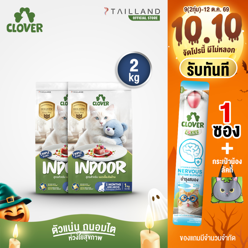 Clover طعام قطط هوليستك Indoor ‏2 كغ