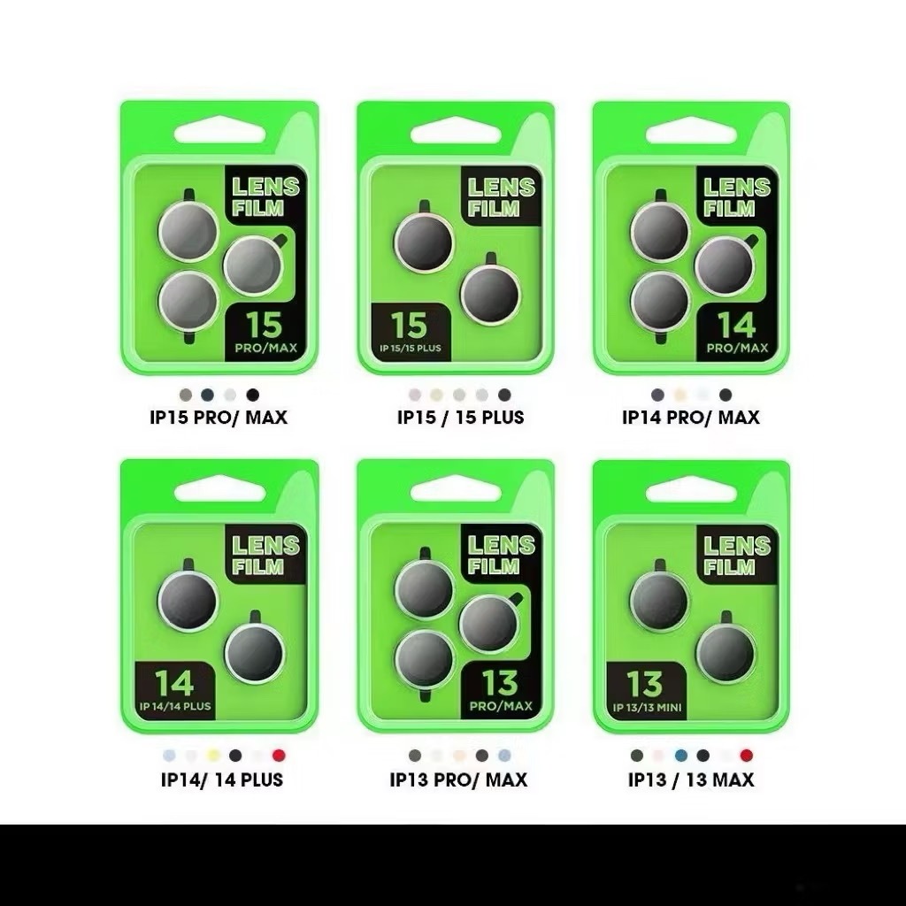 (ราคา1ชุด)ฟิล์มเลนส์กล้องสำหรับไอโฟน17 17PROMAX 15PROMAX 17AIR Single Camera Film ฟิล์มกล้อง12 ฟิล์ม