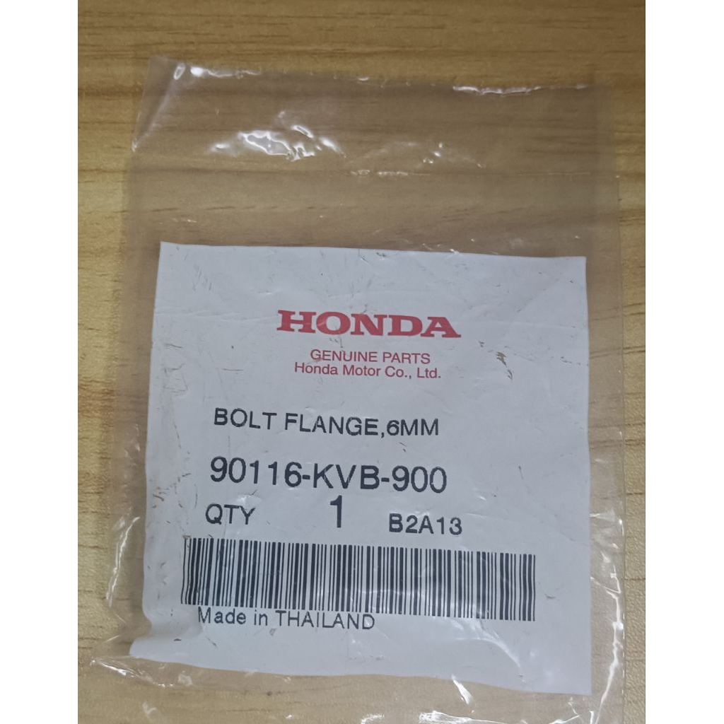 โบลต์หน้าแปลน(น็อตตัวผู้) 6มม. ยึดถังน้ำสำรองCLICK110i-2008 CLICK125i ปี 2012-2014 รหัส90116-KVB-900