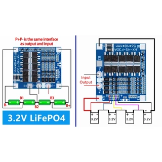 BMS 4S 30A LifePo4 3.2v / Li-ion 3.7v บอร์ดป้องกันที่ชาร์จแบตเตอรี่ลิเธียม พร้อมบาลานซ์