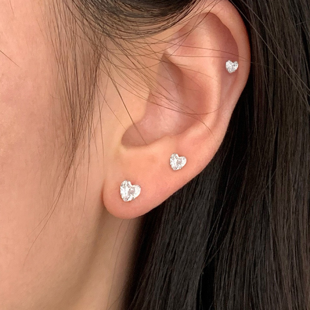 🩷มีส่งด่วน🩷 ต่างหูเงิน ตุ้มหู 1คู่ พร้อมส่ง