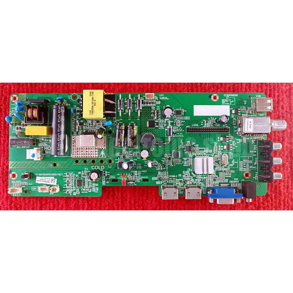 เมนบอร์ดทีวี  PHILIPS รุ่น 32PHA3002S/67 พาส TSUMV56/MSD3553-T5C1