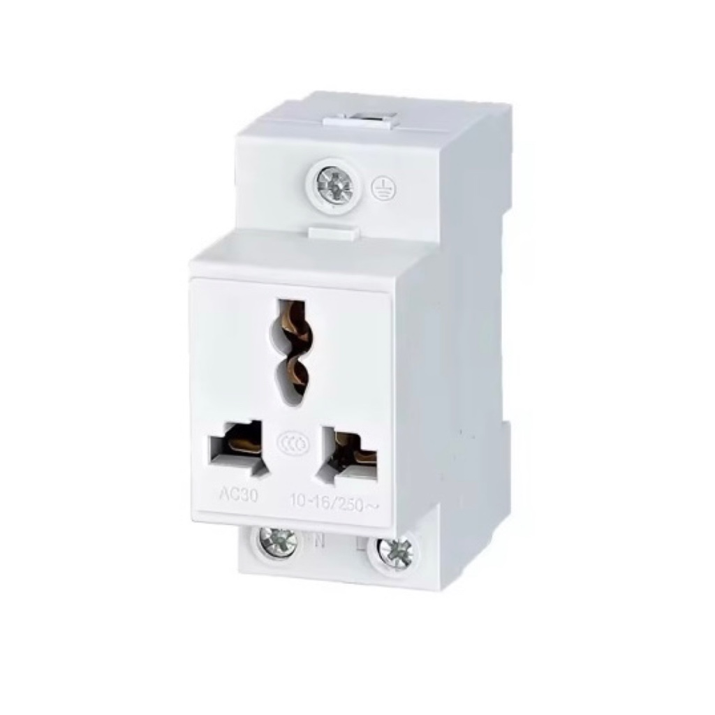 ปลั๊ก 3 ขา แบบเกาะรางปีกนก 250V 16A รุ่น AC-30
