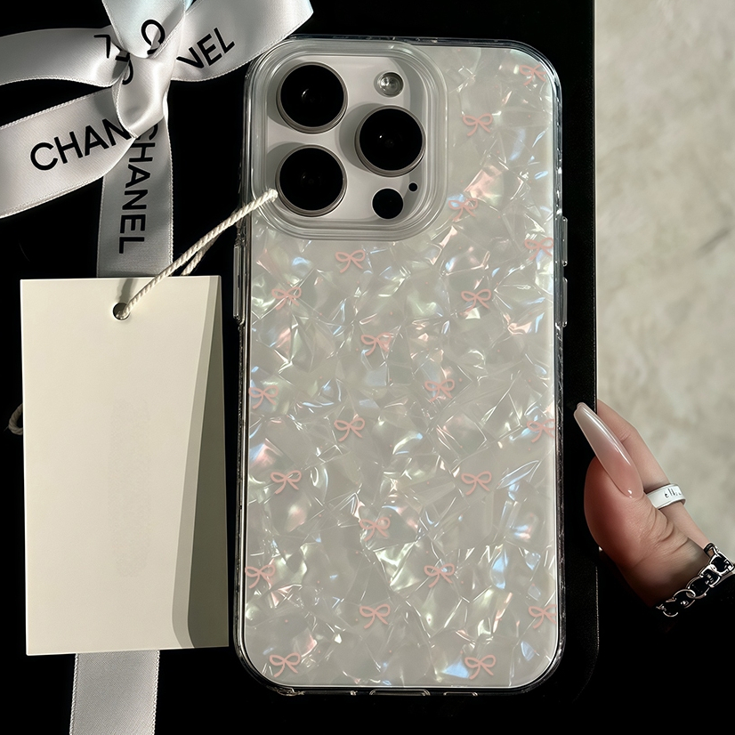 เคสไอโฟน11 16 ลายการ์ตูน โฮโลแกรมเลเซอร์ใสเคสลายเปลือกหอย For iPhone 11 12 13 14 15 Pro Max X 7Plus 