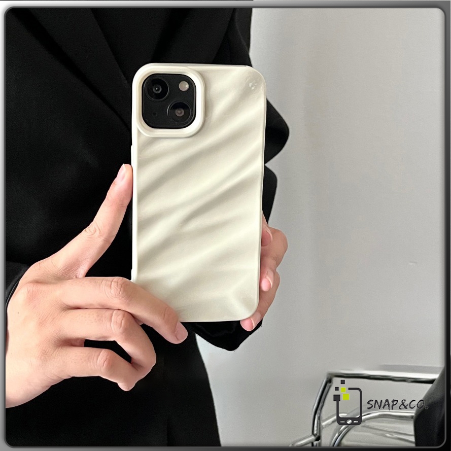 กันกระแทก ลายพลีท ซิลิโคนนิ่ม เคสโทรศัพท์มือถือ 3D สีน้ําตาลแวววาว สําหรับ IPhone 16 12 11 13 14 15Pro Max 11pro X/XS XR