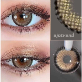 Midroo คอนแทคเลนส์ลายฮิต Big Eyes สายตาปกติ คอนแทคเลนส์ รายเดือน Jelwery Grey/Brown 1คู่-14.5mm