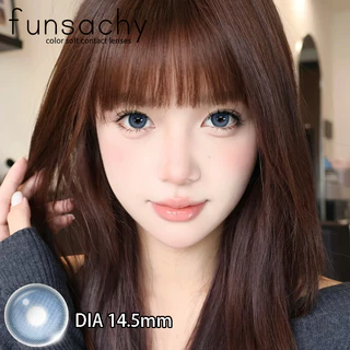 （0.00-6.00）คอนแทคเลนส์สายตาสั้นหนึ่งคู่ hawaii สีน้ำตาล/สีเทา/สีน้ำเงิน 14.5 มม.การขยายรูม่านตา