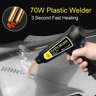 ปืนเชื่อมพลาสติก 220V 70W เครื่องมือซ่อมกันชนรถยนต์ เหมาะสำหรับซ่อมมอเตอร์ไซค์ ยแตกร้าวของเปลือกหอย พร้อมตะปู 200 ตัว