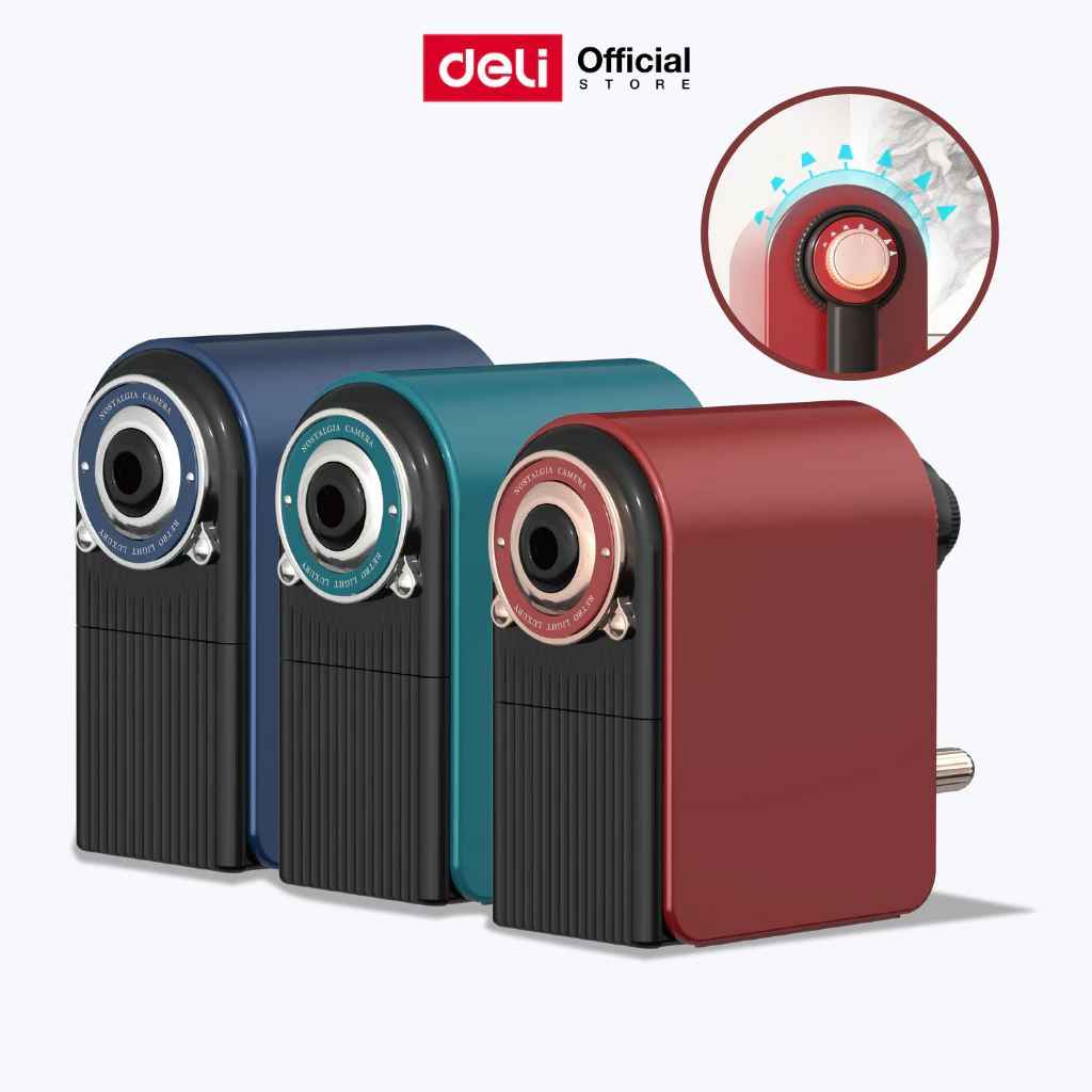Deli เครื่องเหลาดินสอสำหรับงานศิลปะ รุ่น EH514 เหลาดินสอEEได้ (มี 3 สี / จำหน่าย 1 เครื่อง)