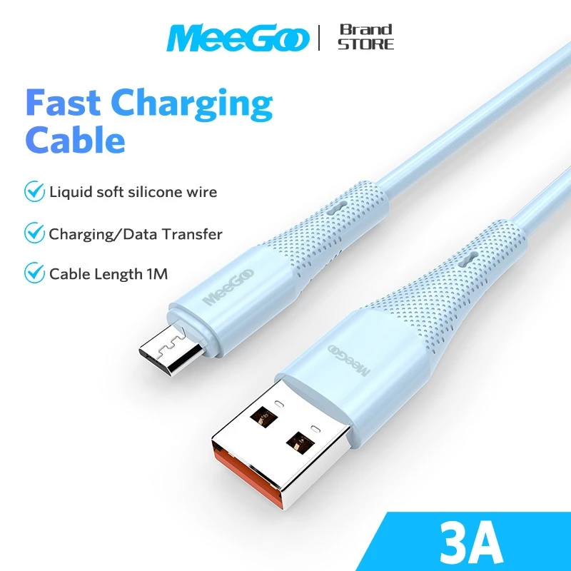 MEEGOO สายชาร์จเร็วซิลิโคน สาย typec USB Micro การส่งข้อมูล Fast charging