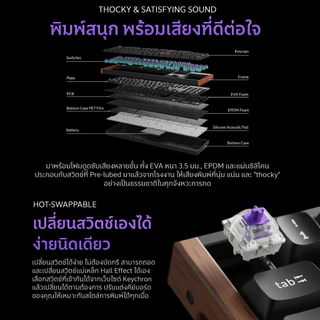 [ส่งด่วน] K10 TMR wireless Magnetic Keyboard 100% keyboard ไร้สาย gaming ประกันศูนย์ไทย 2 ปี