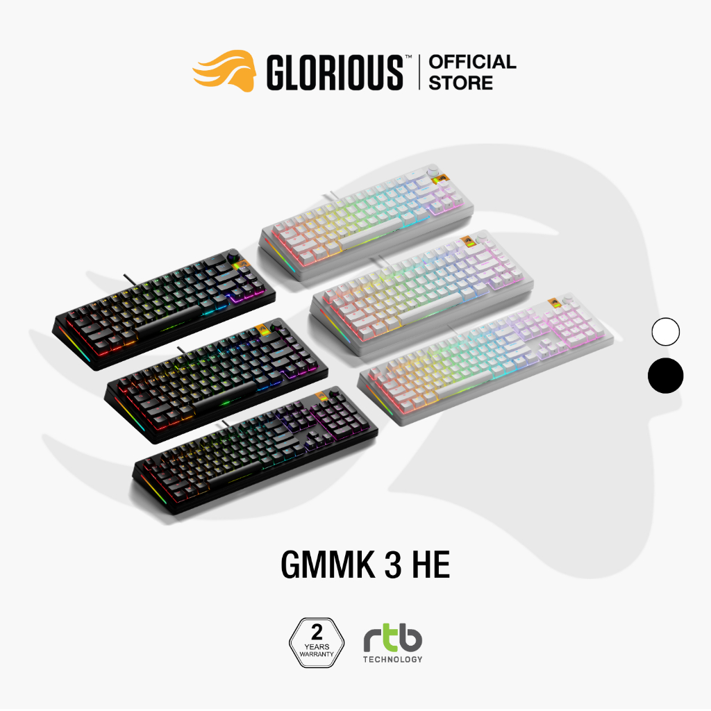 Glorious GMMK 3 HE Prebuilt คีย์บอร์ดเกมมิ่ง Wired Gaming Keyboard Magnetic Keyboard