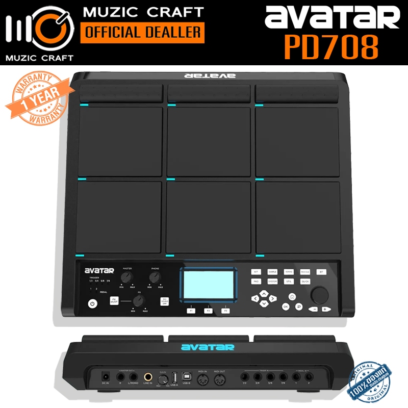 Avatar PD708 *ของแท้รับประกัน 1ปี* Electronic Drum Pad, Sampler Pad, แพ็ดกลองไฟฟ้า