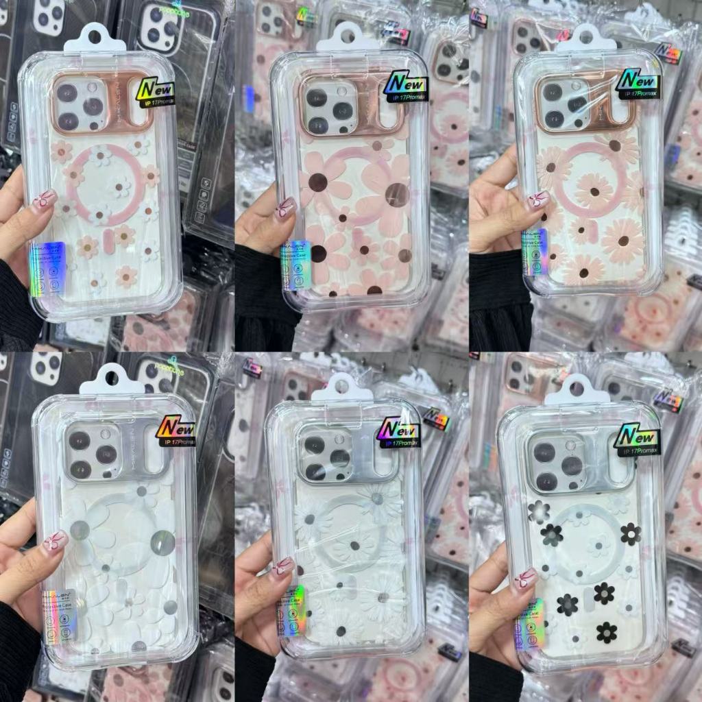 เคสใสดอกไม้ Mikalen magnetic iP17promax IP17pro IP17