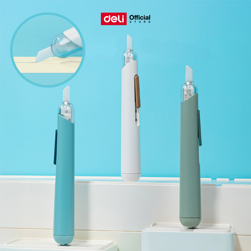 Deli คัตเตอร์เซรามิก รุ่น TD261 ระบบล็อค 3 ระดับ ดีไซน์ทันสมัย จำหน่าย 1 ชิ้น Cutter