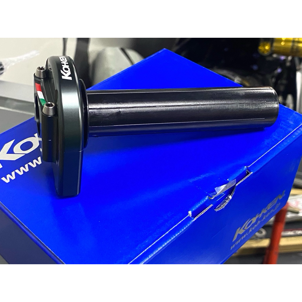 ประกับคันเร่ง KOHKEN สีเทาเข้ม สำหรับ 2สาย แปลงใส่ได้ทุกรุ่น MADE IN JAPAN🇯🇵แท้💯 กล่องสีฟ้า