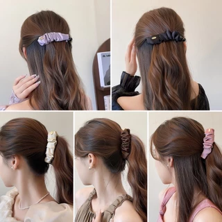 พร้อมส่ง!🇹🇭 ราคา/ชิ้น กิ๊บผ้าซาตินจีบหรูหรา รุ่น Satin Pleated Hair Clip โทนสีหวานสุภาพ หนีบแน่น เนื้องานเกาหลี คุณภาพดี